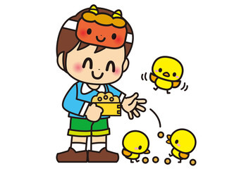 豆まき鬼さん