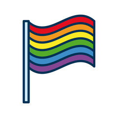 lgtbi flag flat style icon