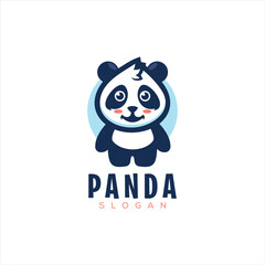 cute little panda logo design