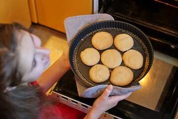 woman baking cookies