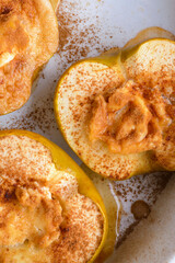 baked apples with ricotta and cinnamon