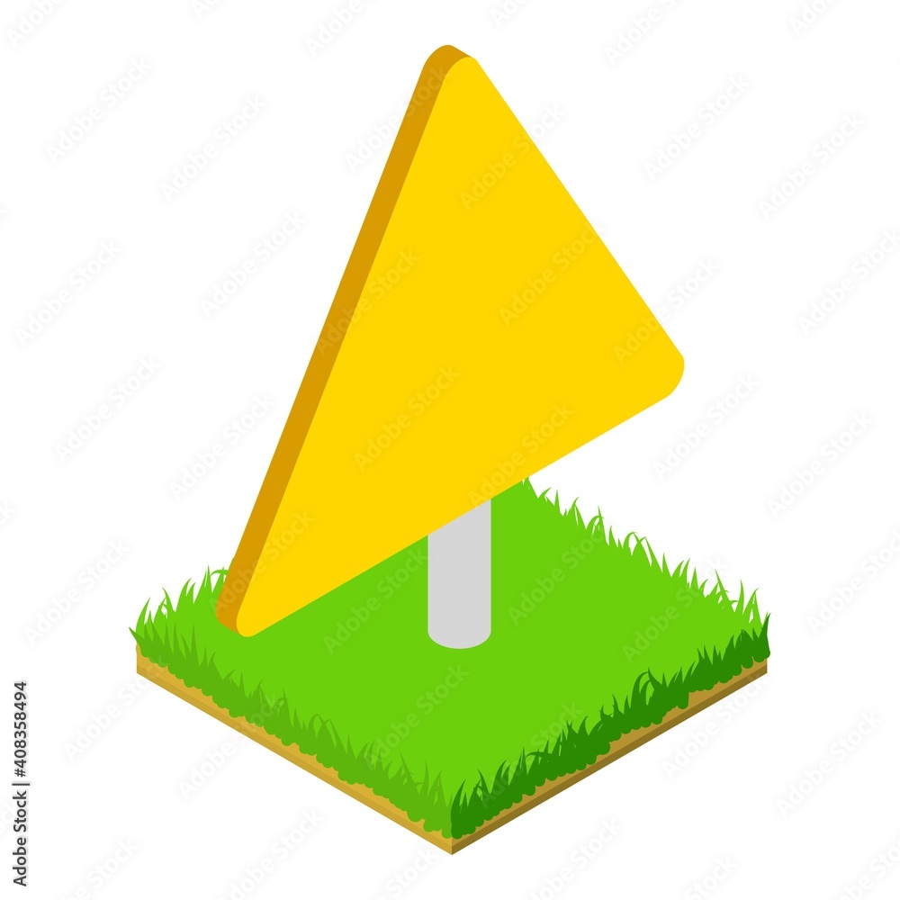 Poster empty roadsign icon. isometric illustration of empty roadsign vector icon for web