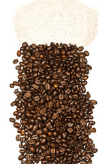 coffee beans isolated on white