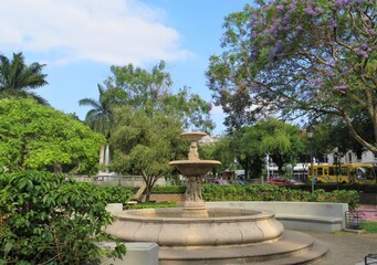 fountain in the park in San Jose, Costa Rica