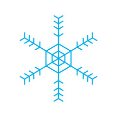 snowflake christmas decoration isolated icon