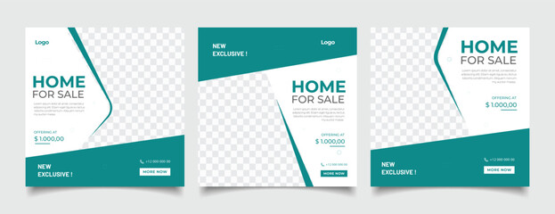 Real estate instagram social media post web banner