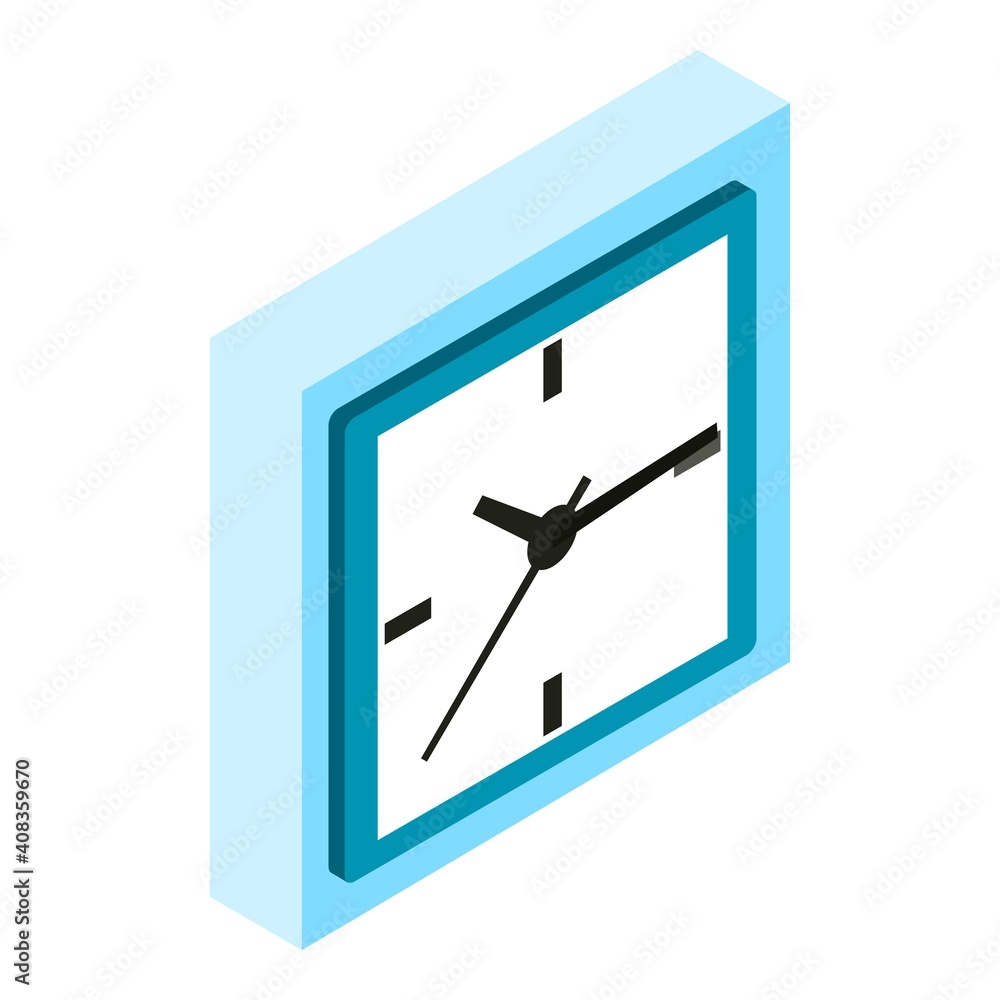Aufkleber square clock icon. isometric illustration of square clock vector icon for web