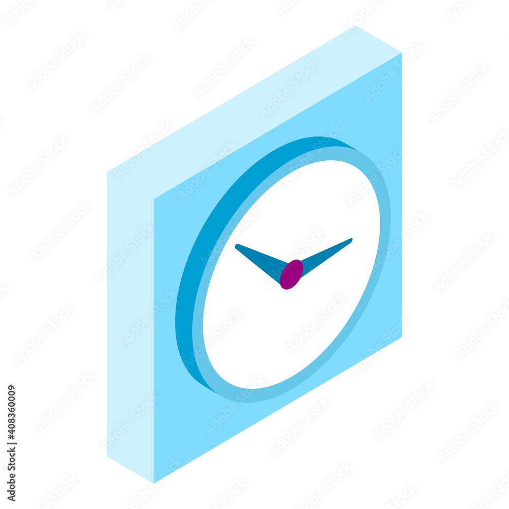Poster designer clock icon. isometric illustration of designer clock vector icon for web