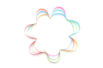 Origami flower symbol on white