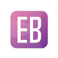 EB Letter Logo Design With Simple style