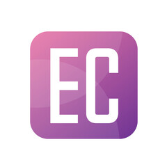 EC Letter Logo Design With Simple style