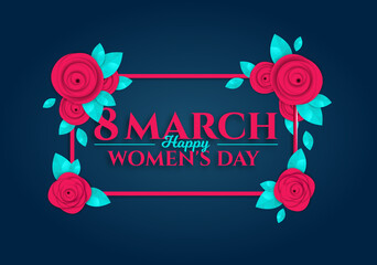 women's day March 8 vector illustration. graphic design for the international women's day celebration March 8. Icons for registration of booklets, posters, gift cards, discounts and sales.
