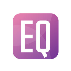 EQ Letter Logo Design With Simple style