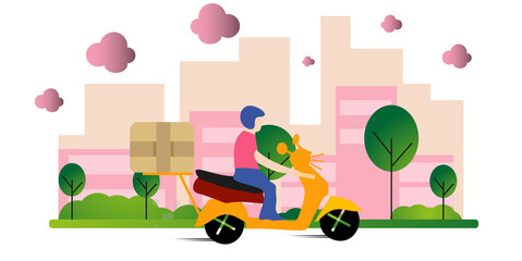 Fototapeta premium food delivery illustration