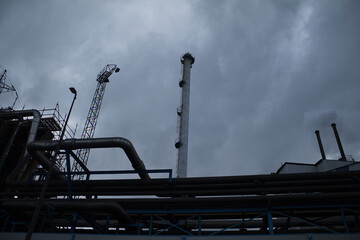 factory chimney venting fumes polluting the ozone layer