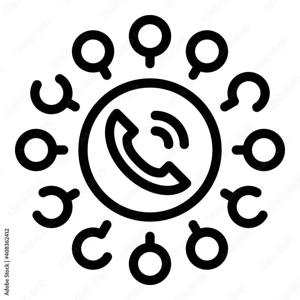 Poster agent call scheme icon. outline agent call scheme vector icon for web design isolated on white backg