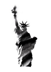 Statue of Liberty, spray can art © Jan R