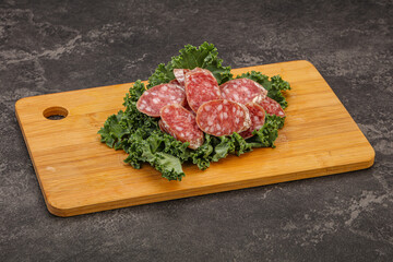 Iberian pork Fuet sausage slices