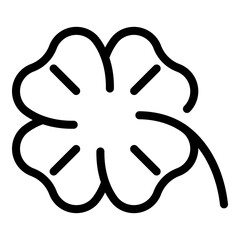 Clover celebration icon. Outline clover celebration vector icon for web design isolated on white background