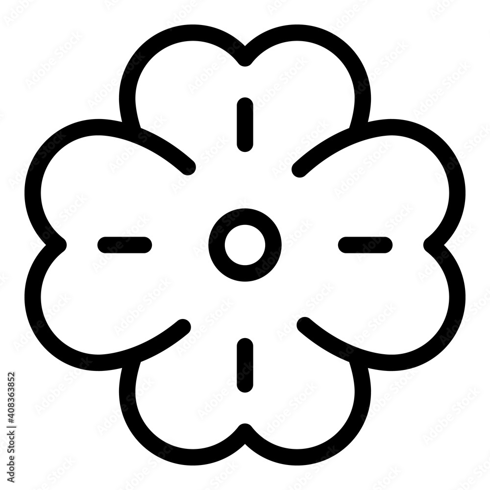 Aufkleber clover irish icon. outline clover irish vector icon for web design isolated on white background