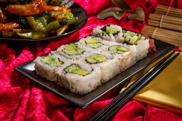 Chinese Schezuan Shrimp Sushi