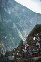 mountain village in the mountains Hallstatt