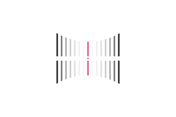 black and red code on white