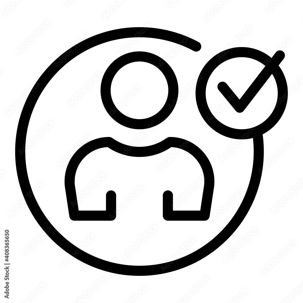 Poster customer icon. outline customer vector icon for web design isolated on white background