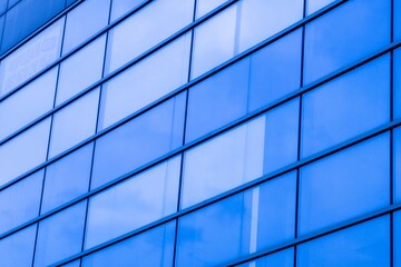 Fototapeta premium Glass blue corporate urban abstract. Structure abstract.