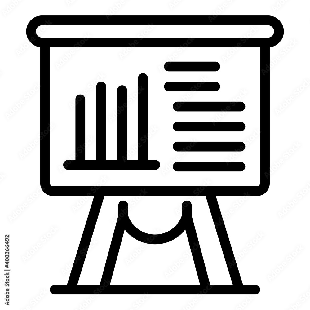 Poster custmer banner presentation icon. outline custmer banner presentation vector icon for web design iso
