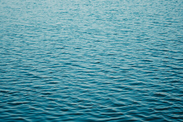 Full frame shot of rippled blue surface of water of lake - Powered by Adobe