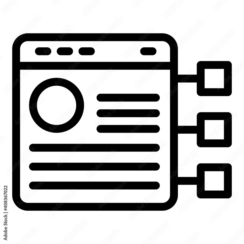 Poster customer data web page icon. outline customer data web page vector icon for web design isolated on w