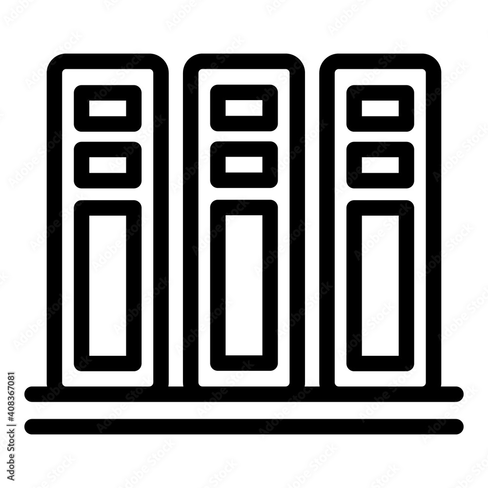 Poster customer data server stack icon. outline customer data server stack vector icon for web design isola
