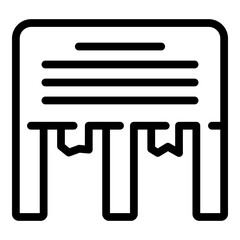 Customer ticket icon. Outline customer ticket vector icon for web design isolated on white background