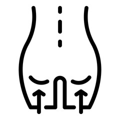 Fit slimming icon. Outline fit slimming vector icon for web design isolated on white background