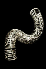 A steel worm in the space