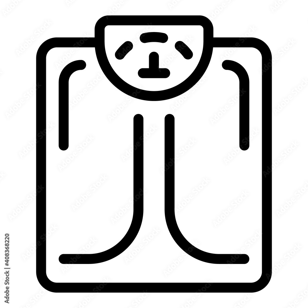 Poster scales slimming icon. outline scales slimming vector icon for web design isolated on white backgroun