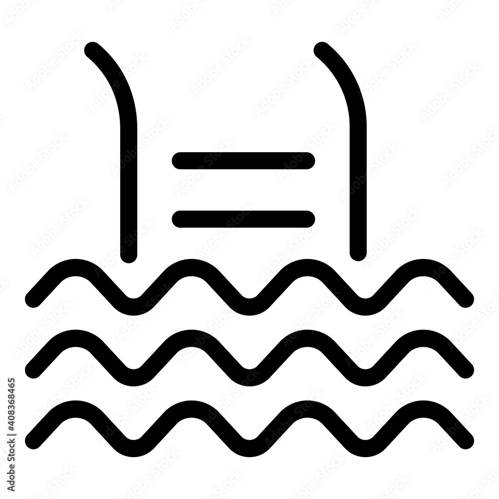 Poster slimming pool icon. outline slimming pool vector icon for web design isolated on white background