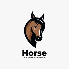 Horse abstract logo design vector