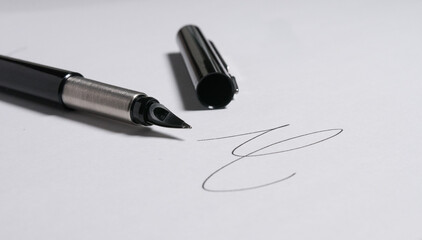 a writing with writing pen