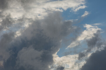 White clouds on blue sky in Israel