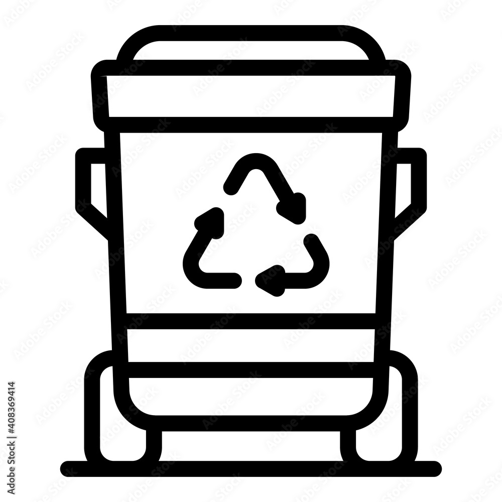 Aufkleber recycle bin icon. outline recycle bin vector icon for web design isolated on white background
