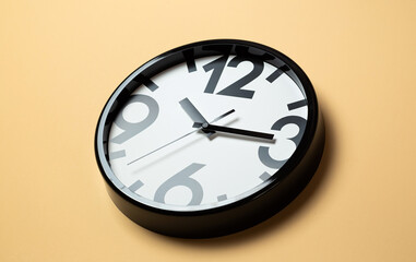 wall clocks show time close up