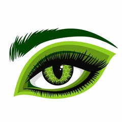 Look, reptile, Female look with reptile makeup. Snake eyes.