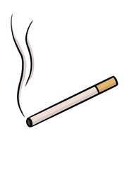 Cigarette illustration, smoking, original art from artist