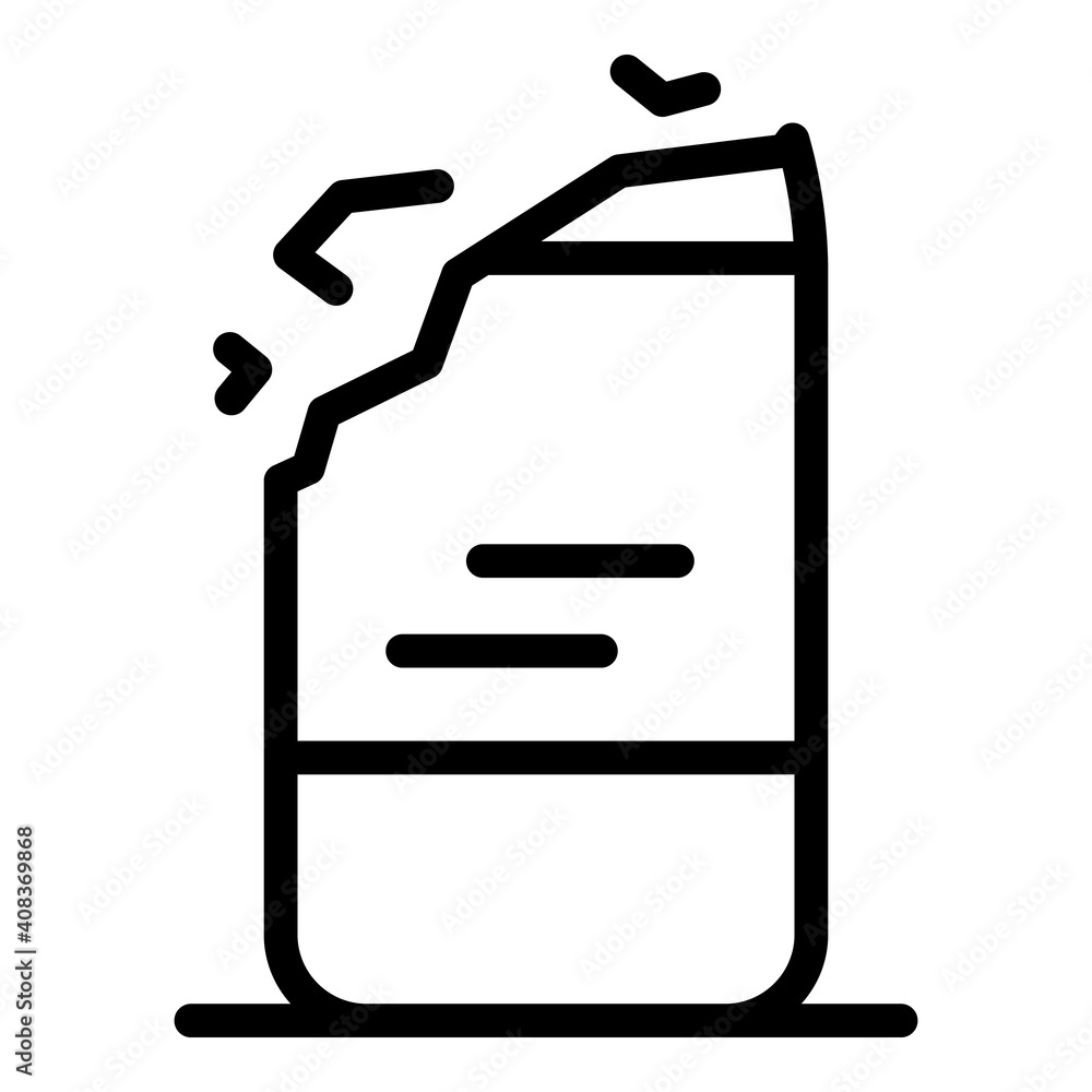 Poster home garbage icon. outline home garbage vector icon for web design isolated on white background