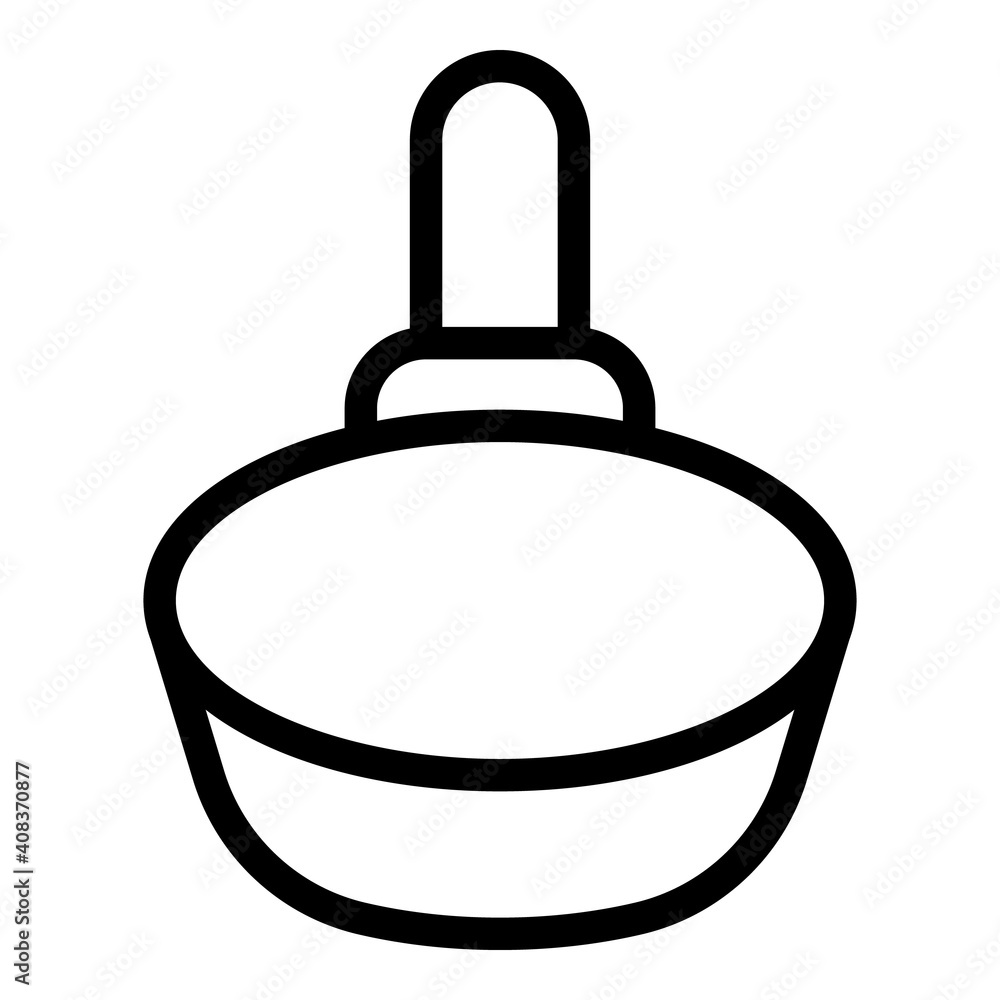 Poster meal wok frying pan icon. outline meal wok frying pan vector icon for web design isolated on white b