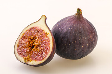 Sweet purple slice of fig