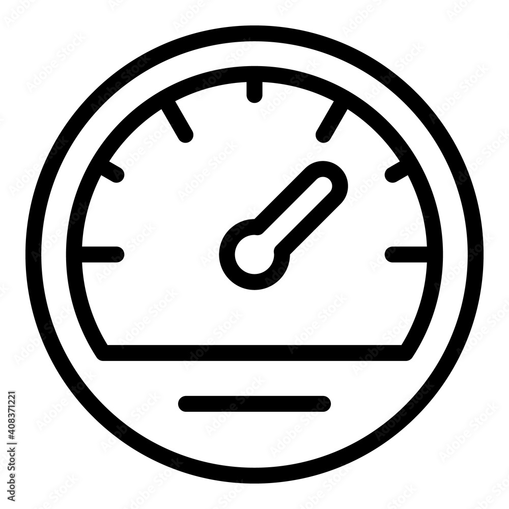 Poster speed car dashboard icon. outline speed car dashboard vector icon for web design isolated on white b