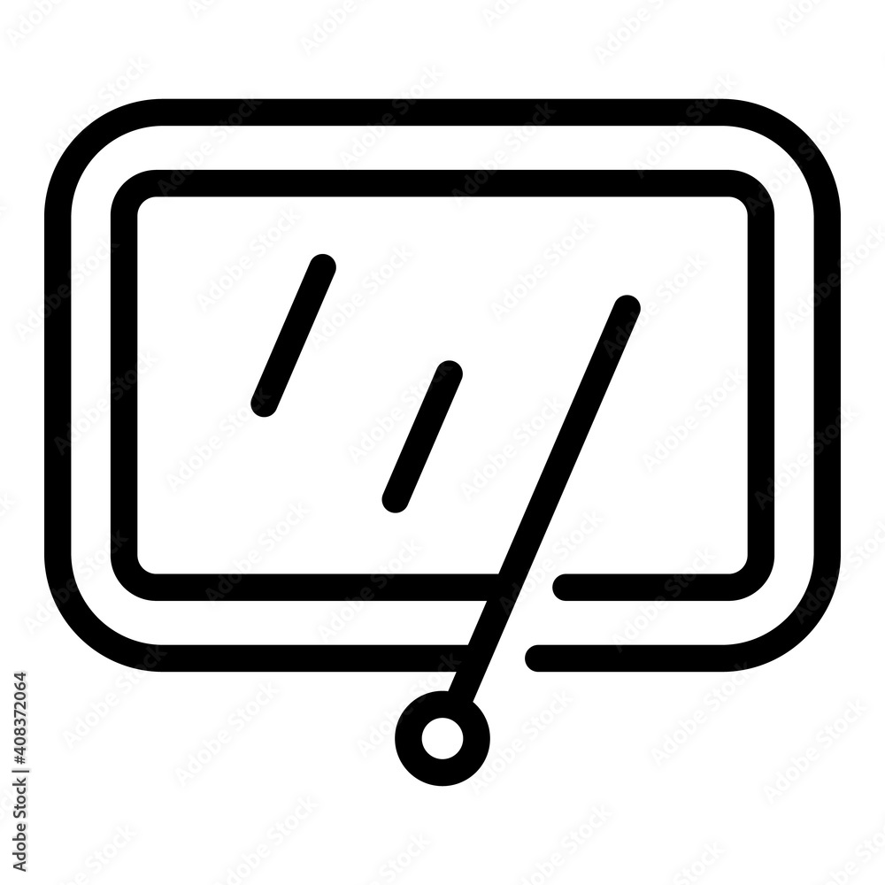 Poster back windshield car dashboard icon. outline back windshield car dashboard vector icon for web design